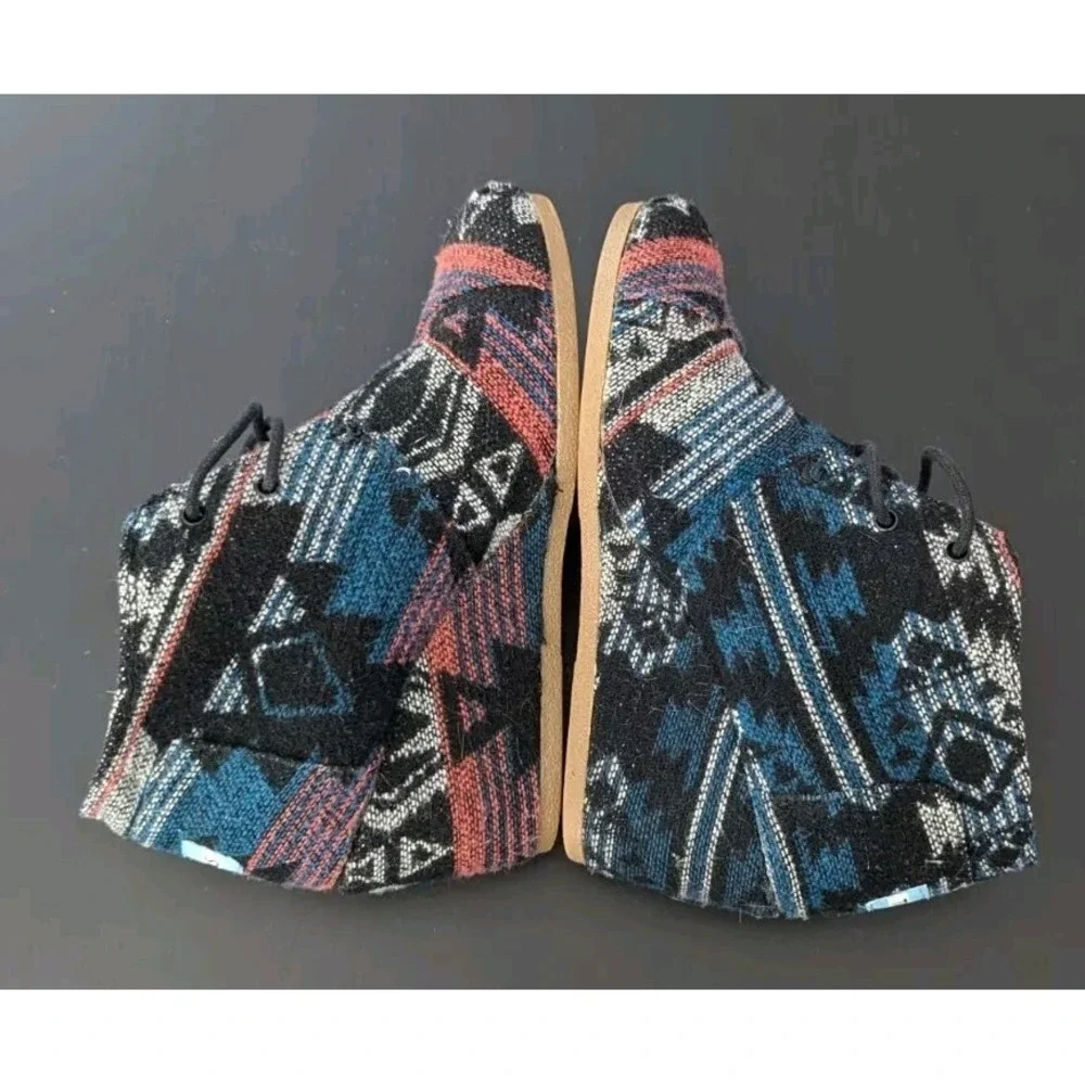 Toms‎ Boho Navaho Desert Wedge Bootie in Aztec Jacquard, Size W6.5
